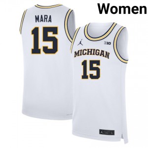 #15 Aday Mara Michigan White Women Jerseys Stitched College Basketball 873606-148