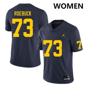#73 Ben Roebuck Michigan Navy Women Jersey University College Football 192525-276