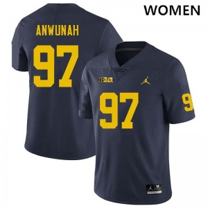 #97 Chibi Anwunah Michigan Navy Women Jerseys 2025 College Football 683380-656