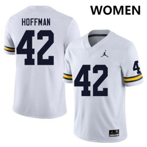 #42 Jalen Hoffman Michigan White Women Jerseys Game College Football 904714-891