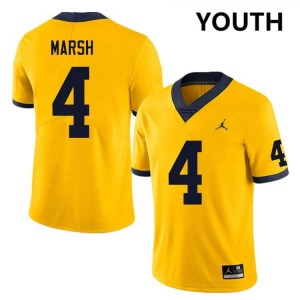 #4 Andrew Marsh Michigan Yellow Youth Jersey Alumni College Football 841015-362