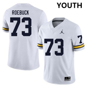 #73 Ben Roebuck Michigan Wolverines White Youth Jerseys 2025-26 College Football 557530-607