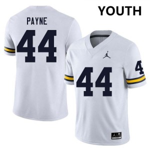 #44 Damon Payne University of Michigan White Youth Jerseys Alumni College Football 982534-900