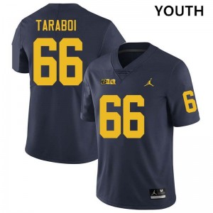 #66 Dan Taraboi University of Michigan Navy Youth Jersey High School College Football 734936-298