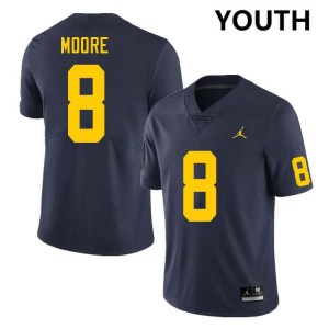 #8 Derrick Moore Michigan Navy Youth Jersey High School College Football 127479-632