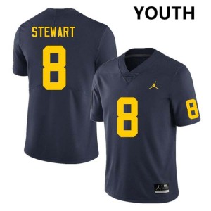 #8 I'Marion Stewart Wolverines Navy Youth Jersey Player College Football 597041-450
