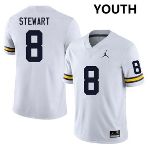 #8 I'Marion Stewart Wolverines White Youth Jerseys NCAA College Football 917537-244