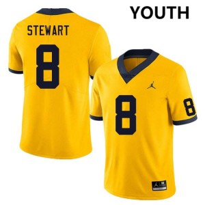 #8 I'Marion Stewart Wolverines Yellow Youth Jerseys Alumni College Football 272959-350