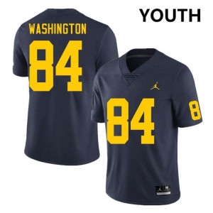 #84 Jacob Washington Michigan Wolverines Navy Youth Jerseys University College Football 666430-591