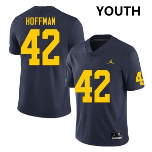 #42 Jalen Hoffman Michigan Wolverines Navy Youth Jersey University College Football 796514-372