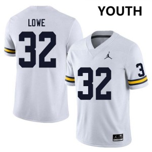 #32 Jeremiah Lowe University of Michigan White Youth Jerseys University College Football 418637-365
