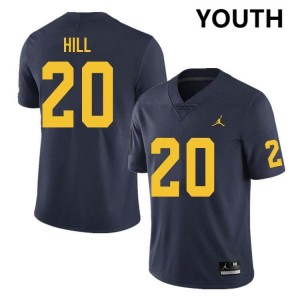 #20 Jyaire Hill Michigan Navy Youth Jersey 2025 College Football 564936-682