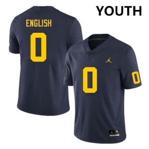 #0 Karmello English Michigan Navy Youth Jerseys Alumni College Football 380074-276