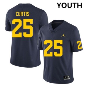 #25 Mason Curtis University of Michigan Navy Youth Jersey University College Football 885602-873