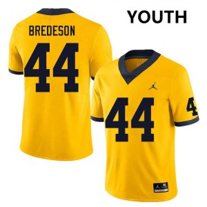 #44 Max Bredeson Michigan Wolverines Yellow Youth Jerseys Official College Football 617116-534