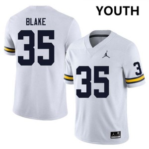 #35 Stuart Blake Wolverines White Youth Jersey Official College Football 818865-283