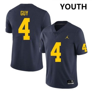 #4 TJ Guy Michigan Navy Youth Jersey Player College Football 776588-997