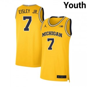 #7 Howard Eisley Jr. Michigan Maize Youth Jerseys 2025-26 College Basketball 723007-600